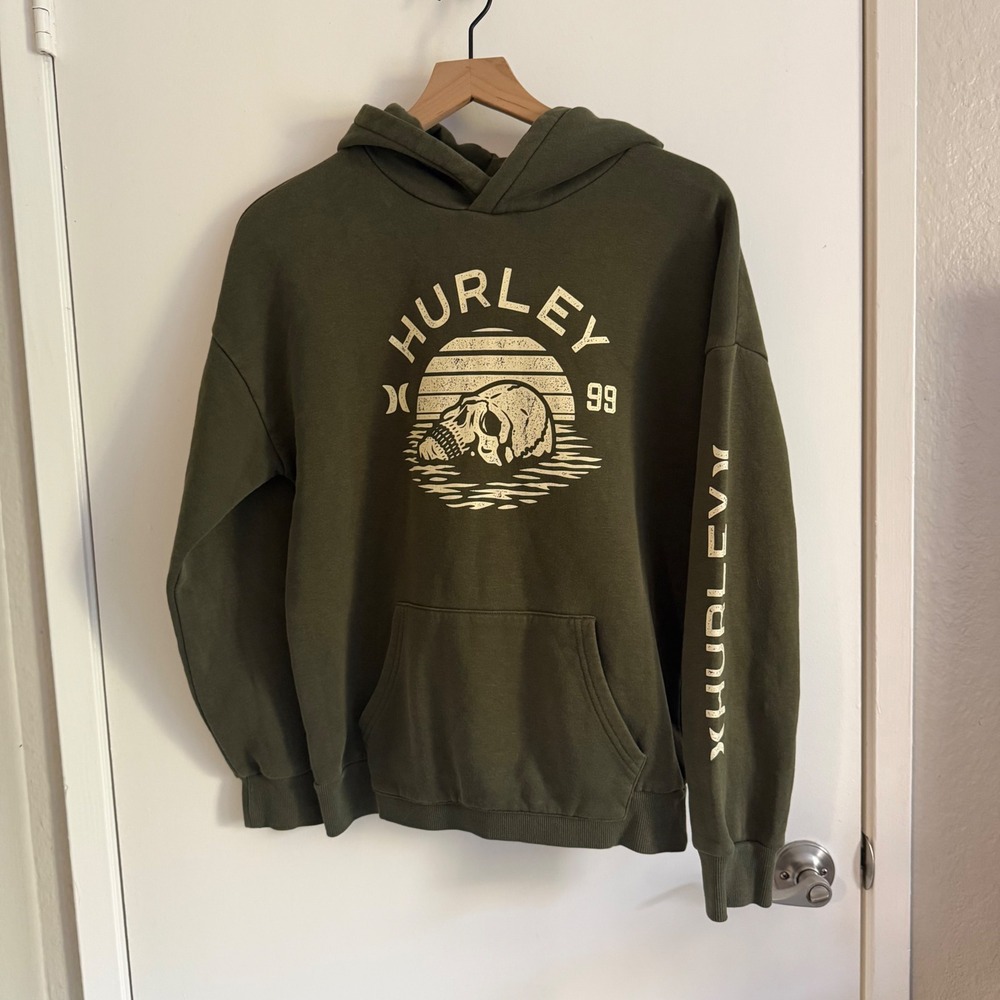 Hurley Skull Hoodie Boys XL Skater Beachwear Surfer